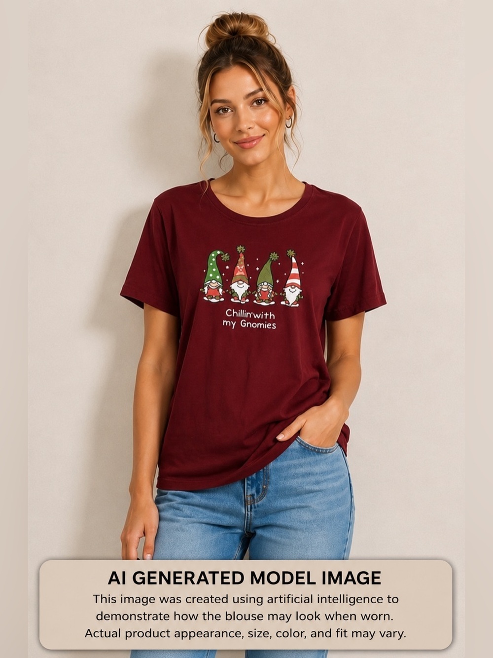 Life is Good Short Sleeve Christmas t-shirt Holiday Chillin w/My Gnomies Gnomes